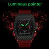 KIMSDUN Herrenuhr Luxus Tonneau Design Wasserdicht Leuchtende Uhren Silikonarmband Armbanduhr Mode Herrenuhr