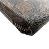 LOUIS VUITTON N60015 Damier leather Zippy wallet Purse Brown leather Used