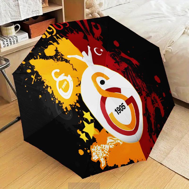 Galatasaray Football Club Automatic Folding Umbrella - 8-Rib Travel Umbrella with Auto Open/Close & Portable Gifts for holidays or birthdays