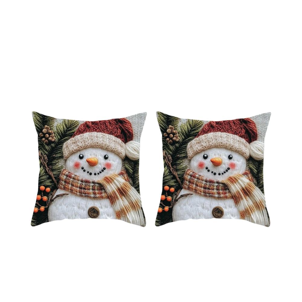 1/2/4/8PCS Festive Elk Rabbit Decorative Sofa Atmosphere Decorative Pillow 2025 NEW Christmas 2D Flat Print Pillow Cover