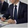 [BEAU LLASSANA] Men's Navy Tie, Solid Color, Business, Formal, Job Hunting, Wedding, 8cm, Silk-like, Glossy Finish