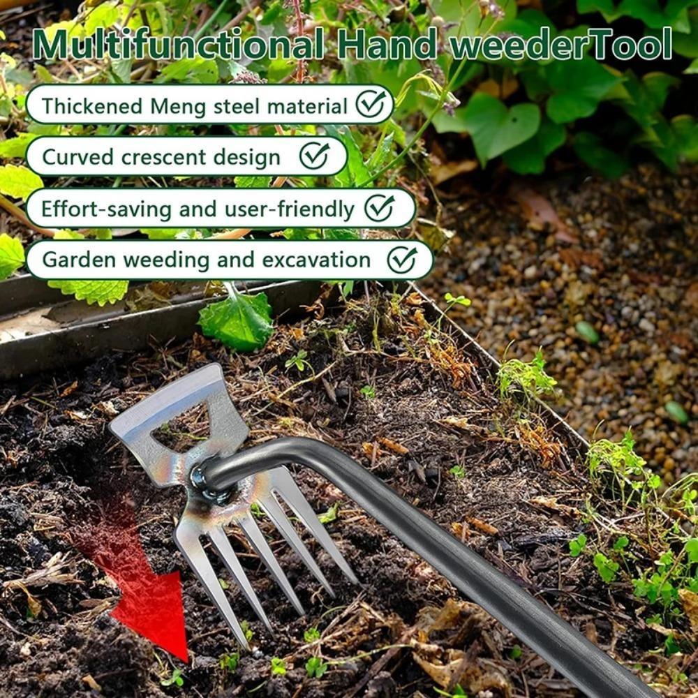 2 In 1 Garden Weeding Tool Manual Weed Grass Rooting Tool Puller Shovel Weeding Removal Hand Gardening Loose Soil Tools