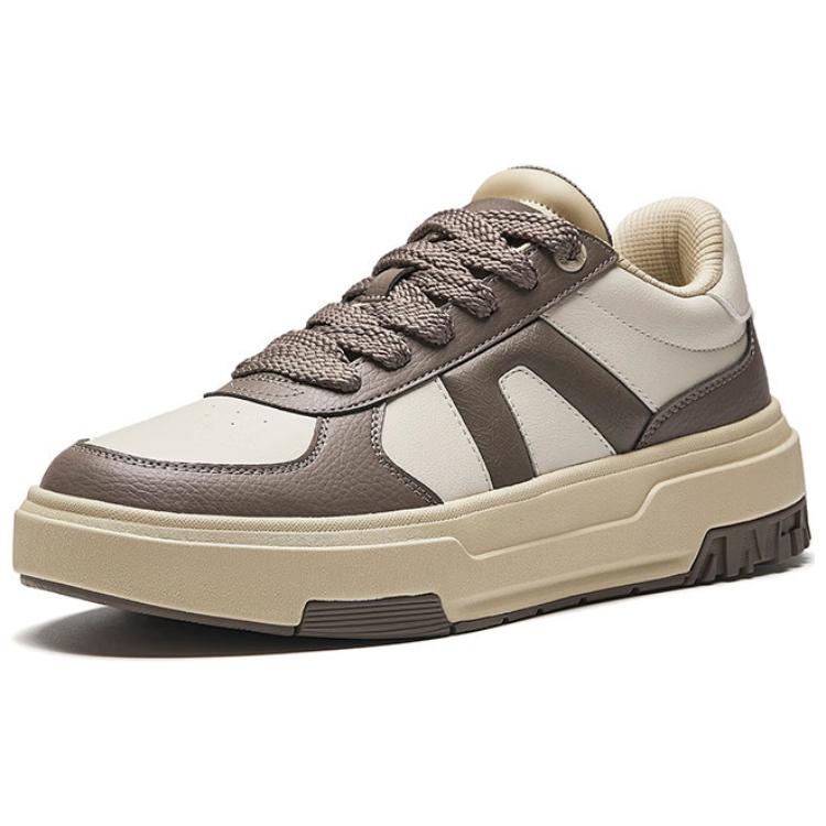 New Anta A Road Wear Resistant Slip Resistant Cushioning Low Top Skateboard Shoes Men's Brown 112448023-6