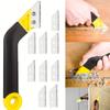 Tile Grout Saw Grout Removal Tool, Angled-Design Grout Hand Saw with 10 Diamond Surface Blades for Tile Cleaning, Removing Paint