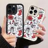 JT158 Christmas Snow Globe Ink Illustrations for iPhone 17 16 15 Pro Max Samsung S26 S25 Ultra A17 A16 A07 A56 Xiaomi 15T Redmi 15c 14C Soft TPU Case