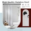 Adjustable Shower Curtain Rod 85-195cm Telescopic Tension Spring No Drilling Premium Stainless Steel Non-Slip Bathroon Poles
