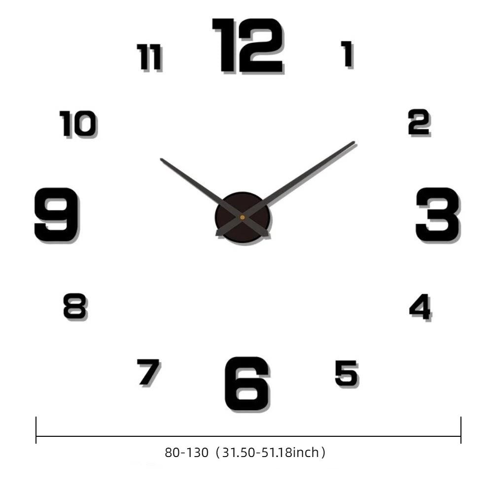 Silent Digital Clock Minimalist Hanging Clock Creative Wall Clock  Bedroom