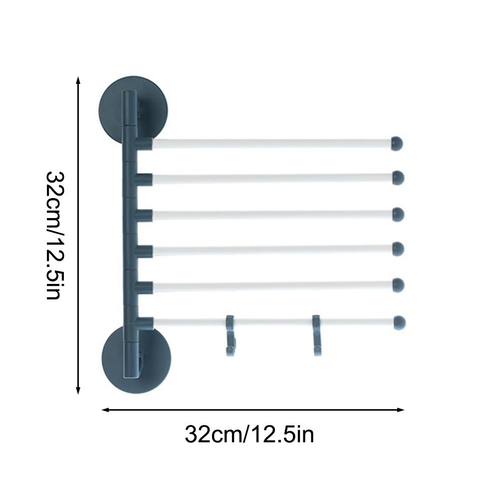 Raft de depozitare cu trei sau șase straturi, suport multifuncțional rotativ pentru prosoape, suport pentru prosoape, raft de depozitare pentru baie