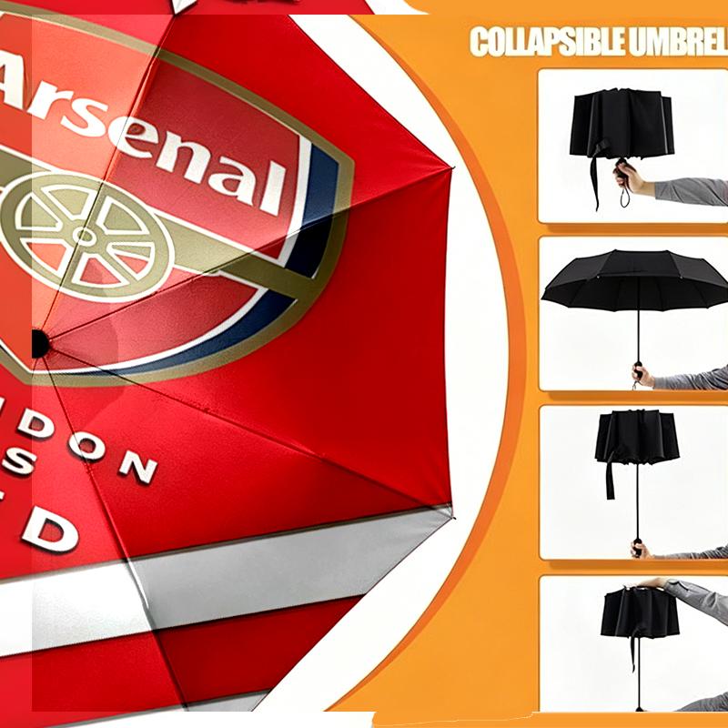 Arsenal F.C Print Umbrella Automatic Opening/ Closing - Portable Foldable Design - Daily use for Travel/Outdoor - Gift for Birthday
