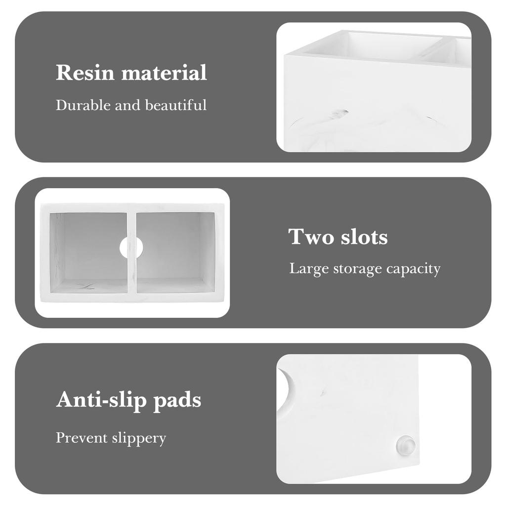 Linkidea Countertop Toothbrush Holder for Resin Toothbrush Electric Toothbrush and Toothpaste Compatible with iO Philips and Aquasonic Bathroom,