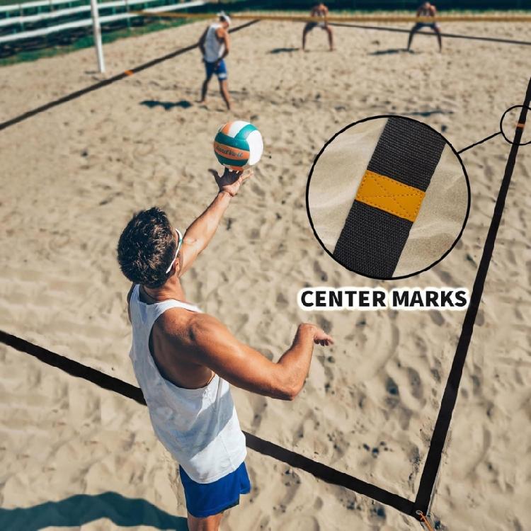 Completes Outdoor Volleyballs Courts Boundaries System Official Dimension Line Sand Anchors Included
