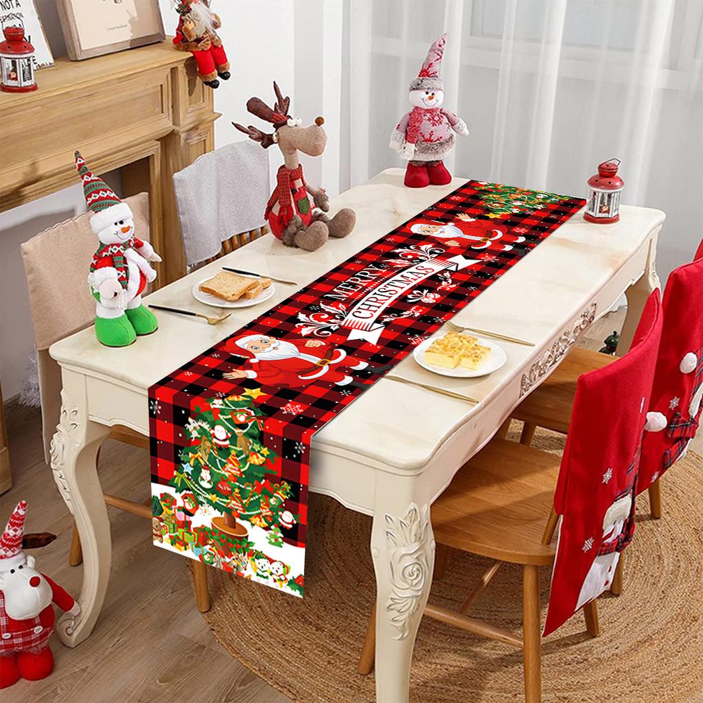 Merry Christmas Santa Claus Table Runner 2025 Christmas Decoration For Home Xmas Gifts Cristmas Gifts Navidad Natal New Year
