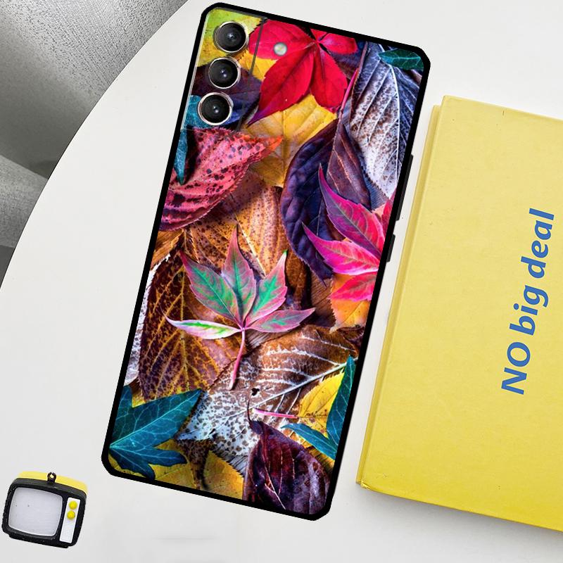 Colorful Leaves Phone Case For Samsung Galaxy S25 Ultra S20 S21 S22 S23 Plus S24 Ultra S9 S10 S25 FE Cover