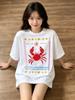 Out of Office Crab Graphic TShirt Summer Beach Ocean Print Casual Tee White Short Sleeve Crew Neck Top for Unisex Unisex Wear