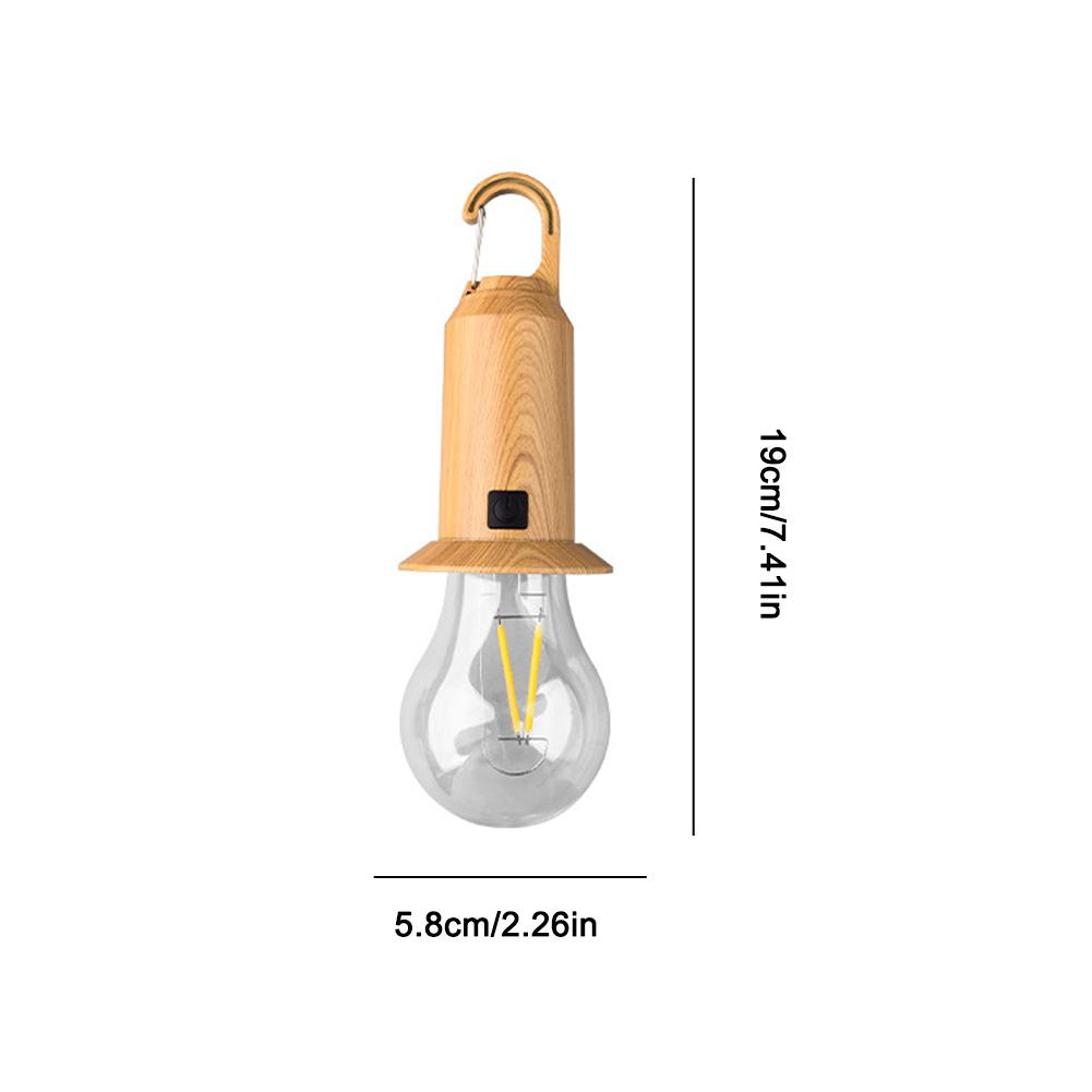 Outdoor Solar Camping lights, Decorative Light Bulbs, Charging Hooks, Retro Tent Lights, Atmosphere Lights for Campsites Tungste