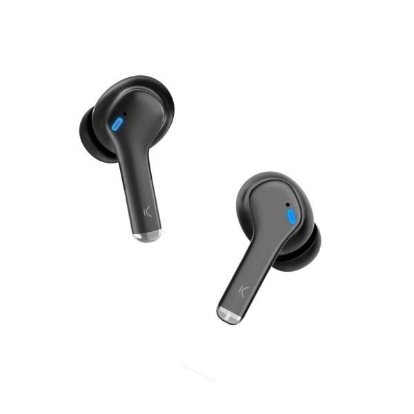 Auriculares inalámbricos - Ksix - Cancelación de ruido - Negro - USB-C - Alcance 10 m