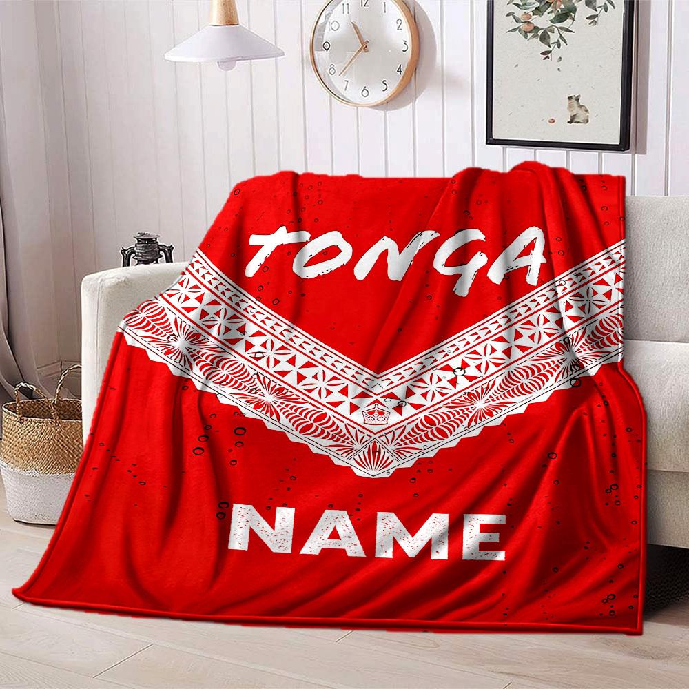 Tonga Home Customize Your Name Blankets Comfortable Soft Lightweight Allseason Multipurpose Blanket For Picnics Sofas Offices Beds Living Rooms