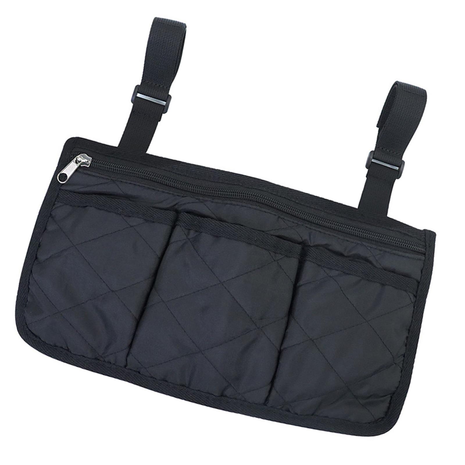 

Сумка для хранения сбоку подлокотника инвалидной коляски, водонепроницаемая боковая сумка для инвалидной коляски, подвесной держатель для ручки подлокотника, простая в использовании