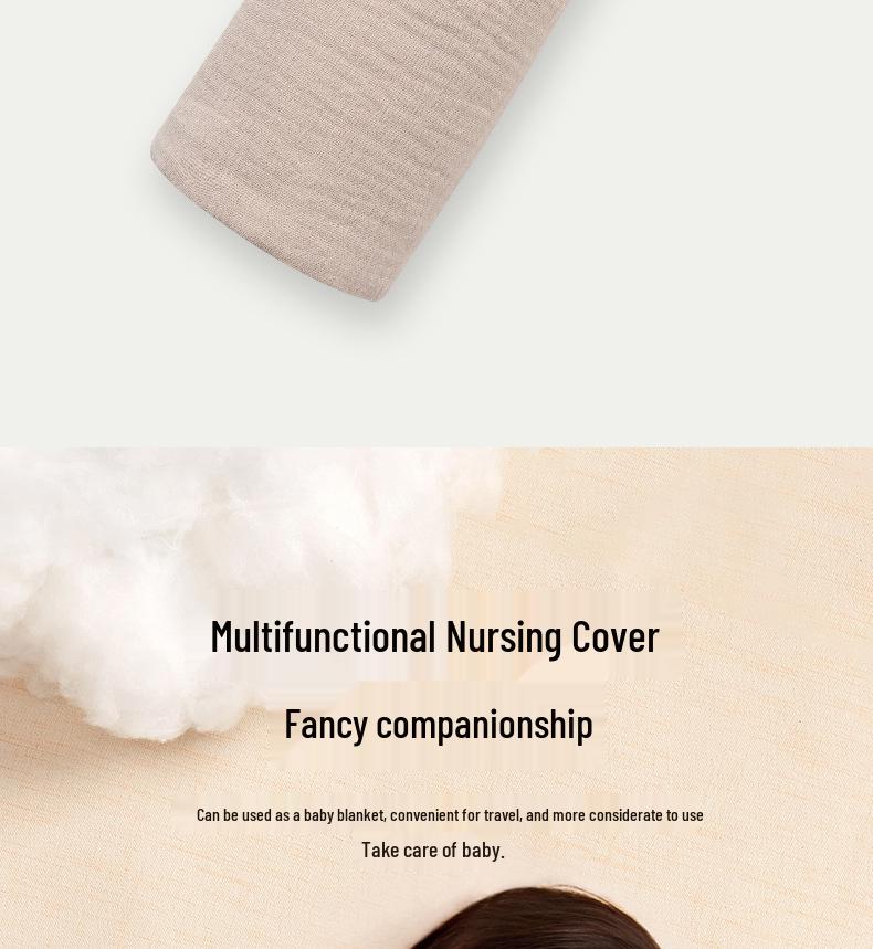Double-Layer Pure Cotton Baby Blanket & Nursing Shawl
