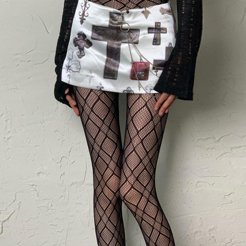 Patterned Fishnet Stockings Leggings,High Waist Tights Stockings for Women,Fishnets Thigh High Stockings Pantyhose