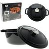 4.5L Enameled Cast Iron Pot With Lid Black Pot Solid Saucepper