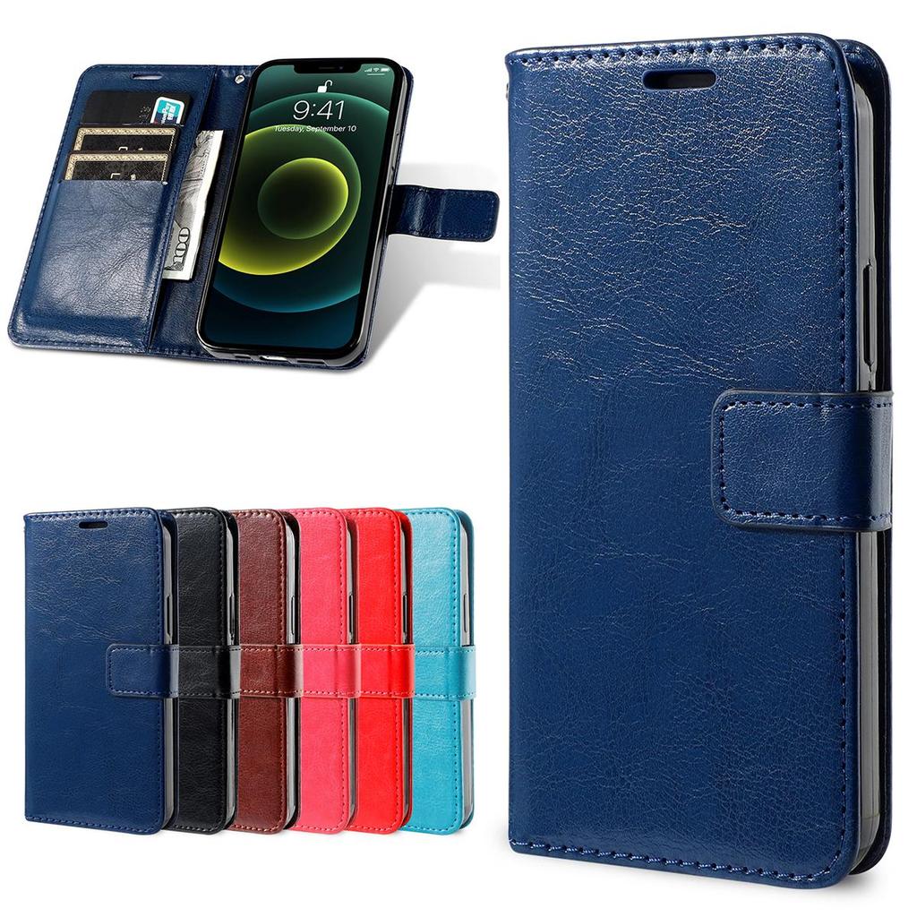 Crazy-Horse-Textur PU-Leder Handyhülle für Xiaomi 17T Pro, 17T Kartenfächer Bargeldfach Hülle