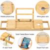 Expandable Bathtub Shelf Bamboo Bathtub Tray Adjustable Length Caddy Anticorrosion Drainage Bathtub Plastic Rack Towel Storage