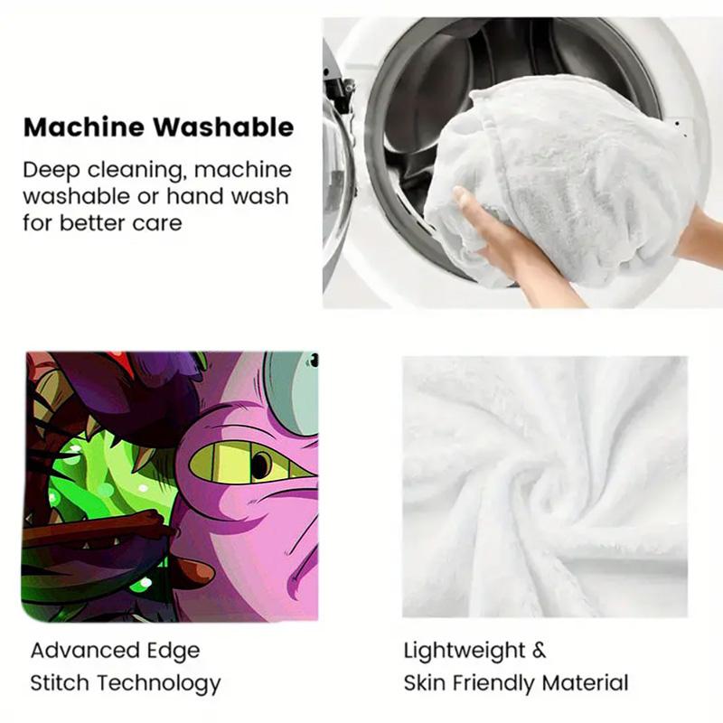 Courage the Cowardly Dog Print 2D Flat Pattern Flannel Blanket High Quality All Seasons Warmth and Comfort Perfect for Christmas Gifts.