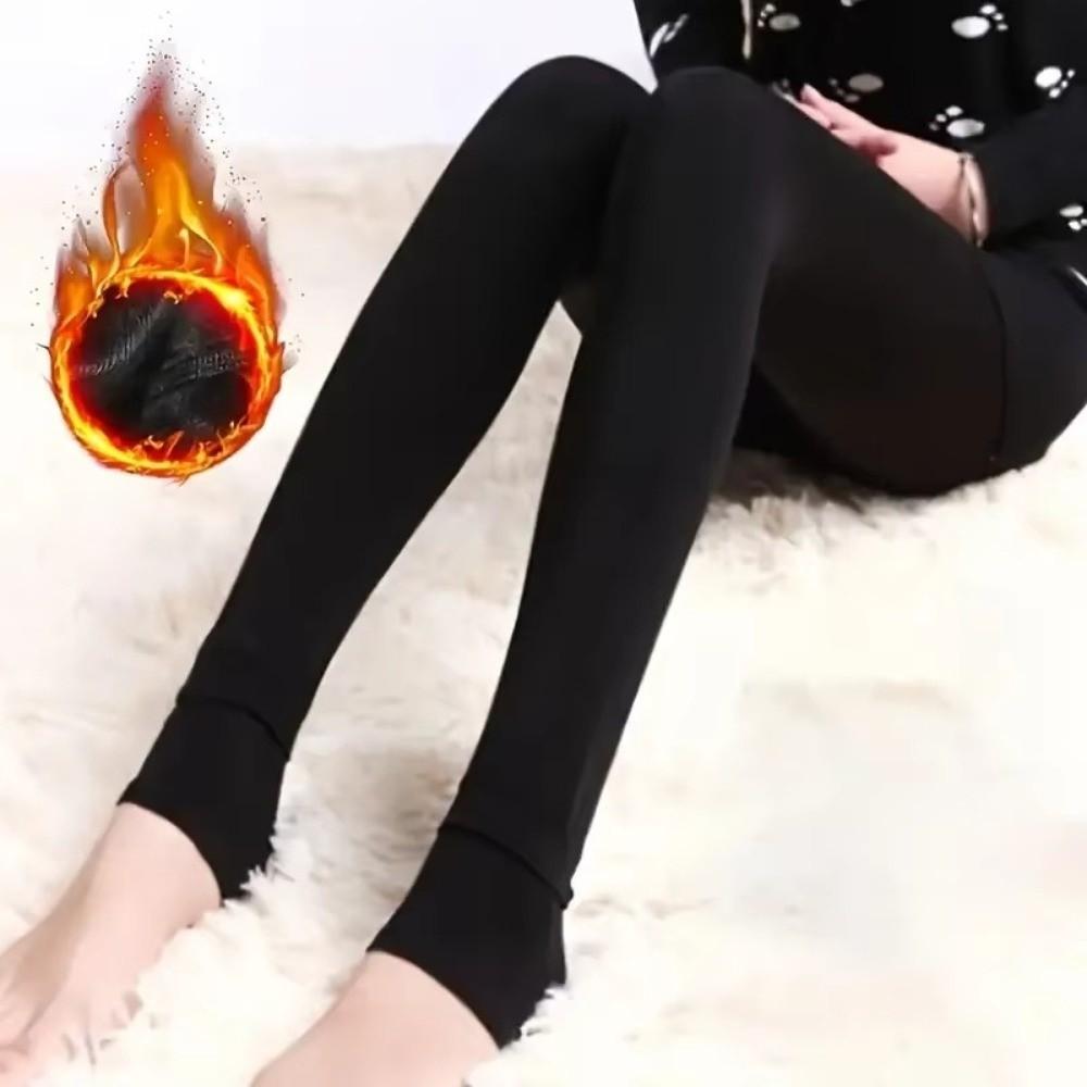 Elastic Winter Velvet Leggings Solid Color Thermal Leggings New Women's Pantyhose  Autumn Winter