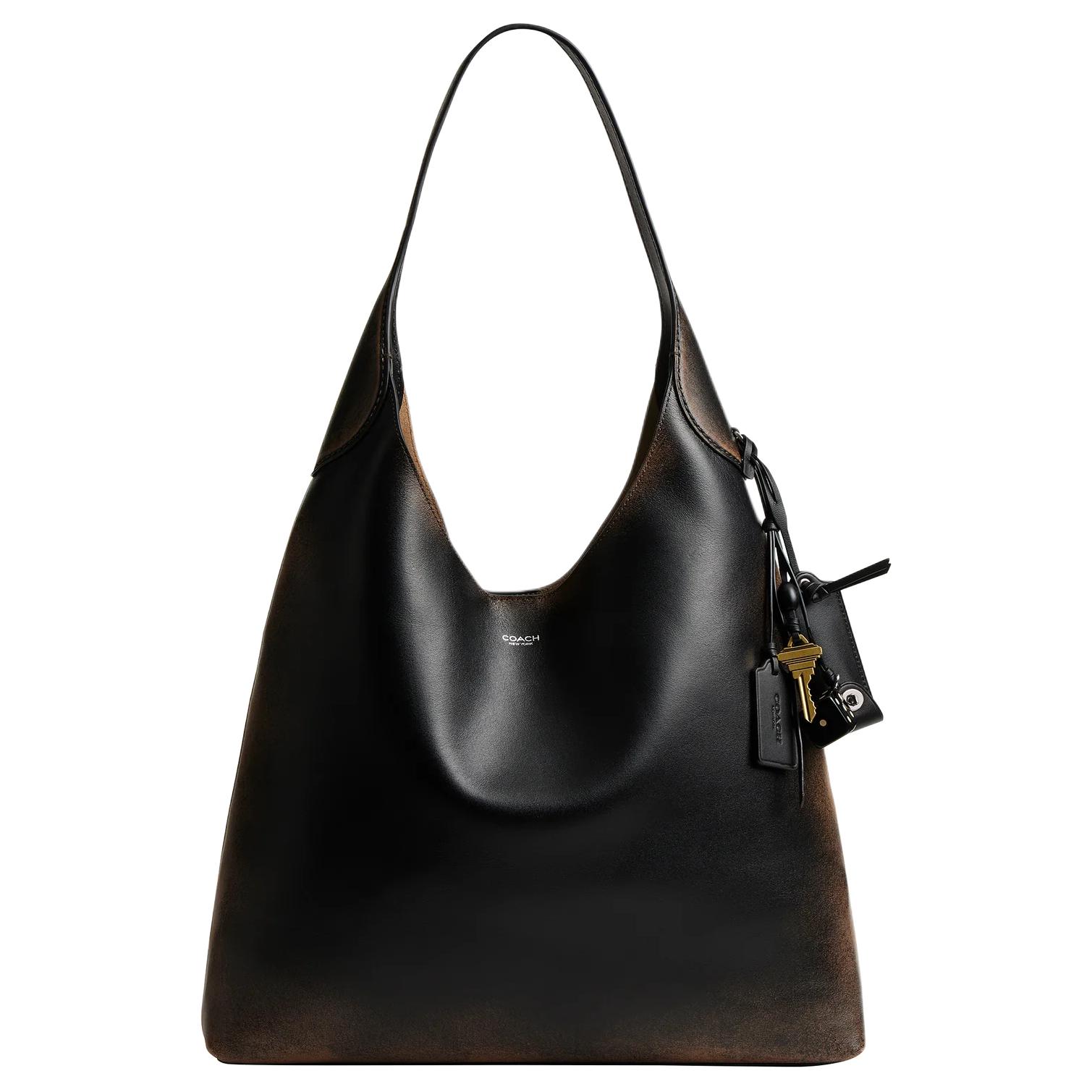 

Coach Brooklyn 39 Brand Logo Magnetic Buckle Tote Bag Women Tote Bag Black CBH42-LHPMZ Basic Set (Bag+Dust Bag)