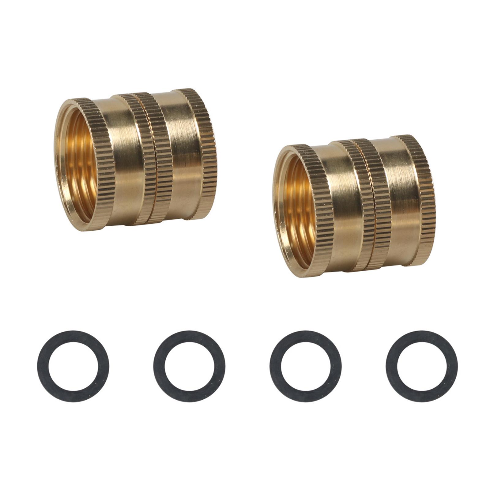 

Garden Hose Adapter, 3/4 Inch Solid Brass Hose Connector Adapter,3/4 Inches Brass Female And Male Connector