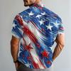 Men's Casual Casual Independence Day Print Short-sleeved Shirt