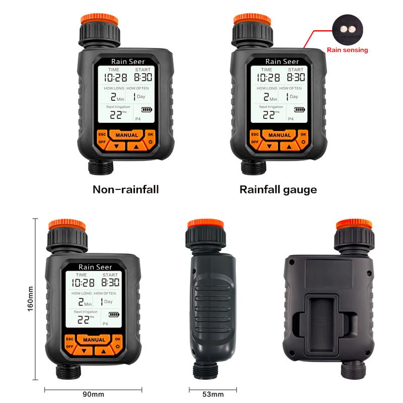 Rain Seer Temporizator de Apă cu Afișaj LCD Mare, Impermeabil IP65, pentru Irigare Casă și Grădină, Temporizator de Ploaie, Sistem Controller Automat