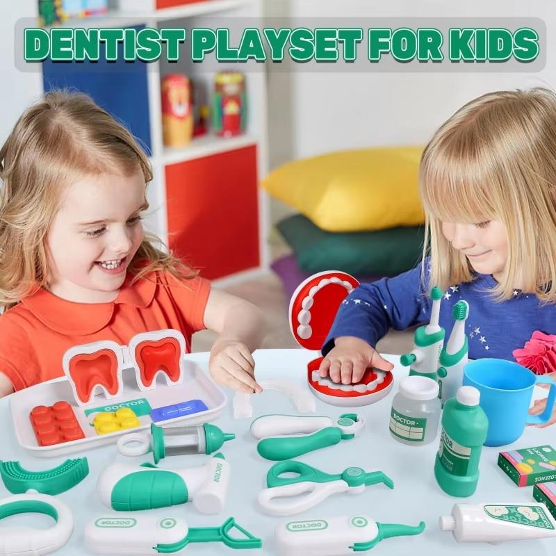 Kids Pretend Dental Play Toys Set Children Doctor Role Playing Accessories Simulated Medical Tool Scene Game Toy