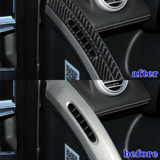 4pcs Carbon Fiber Mist Eliminator Outlet Cover For Benz Smart Fortwo 2011-2015