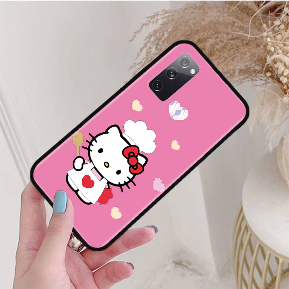 Černé pouzdro pro Xiaomi Poco X6 X4 M5 M6 F5 F6 C65 C55 C50 C51 C40 Pro Redmi 14C A3X 13C 12C 11T 10A 9C Note 7 6 8A Plus L-12 Hello Kitty