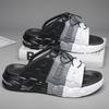 Men's Casual Slippers Non-Slip Anti-wear Men's Home and Outdoor Slippers Soft and Comfort Beach Shoe Trendy Fashion Mens Sandal