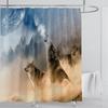 Cat Dog Funny Cartoon Creative Personality Shower Curtains Cute 3D Printed Pvc Fabric with Hooks Waterproof Bathroom Decoration
