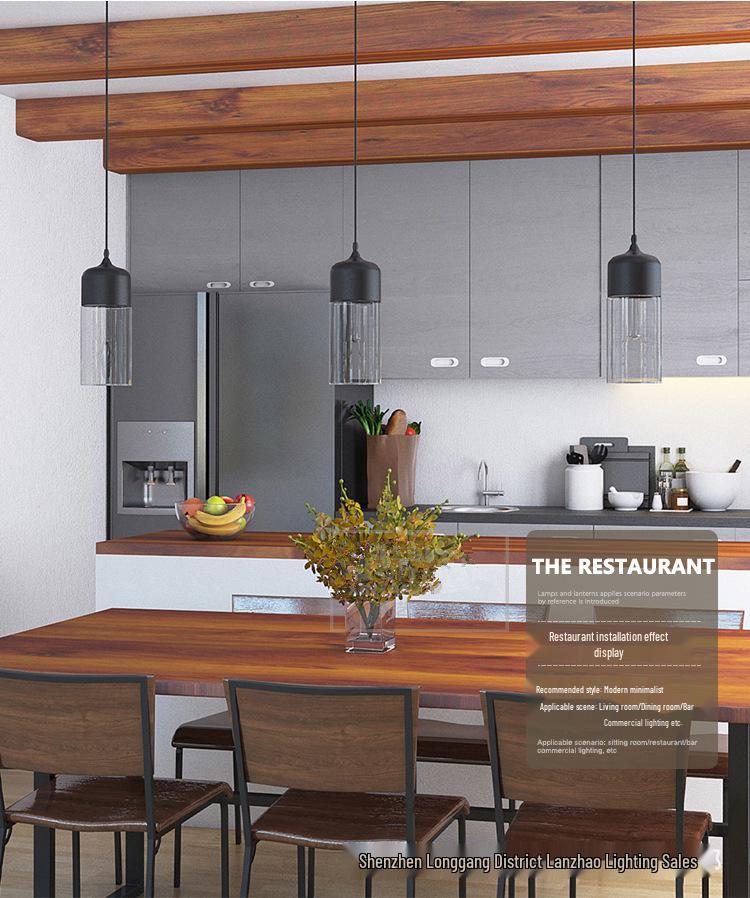 Modern Minimalist Nordic Pendant Light - Glass Lamp for Restaurant, Bar, Living Room, Bedroom, or Store