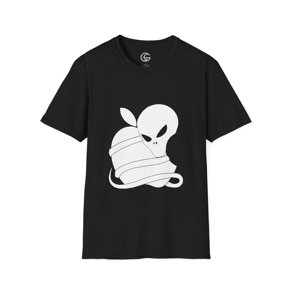 Alien Apple TShirt Forbidden Fruit Shirt Tech Tee SciFi Shirt Alien Gift Unisex T-Shirt L