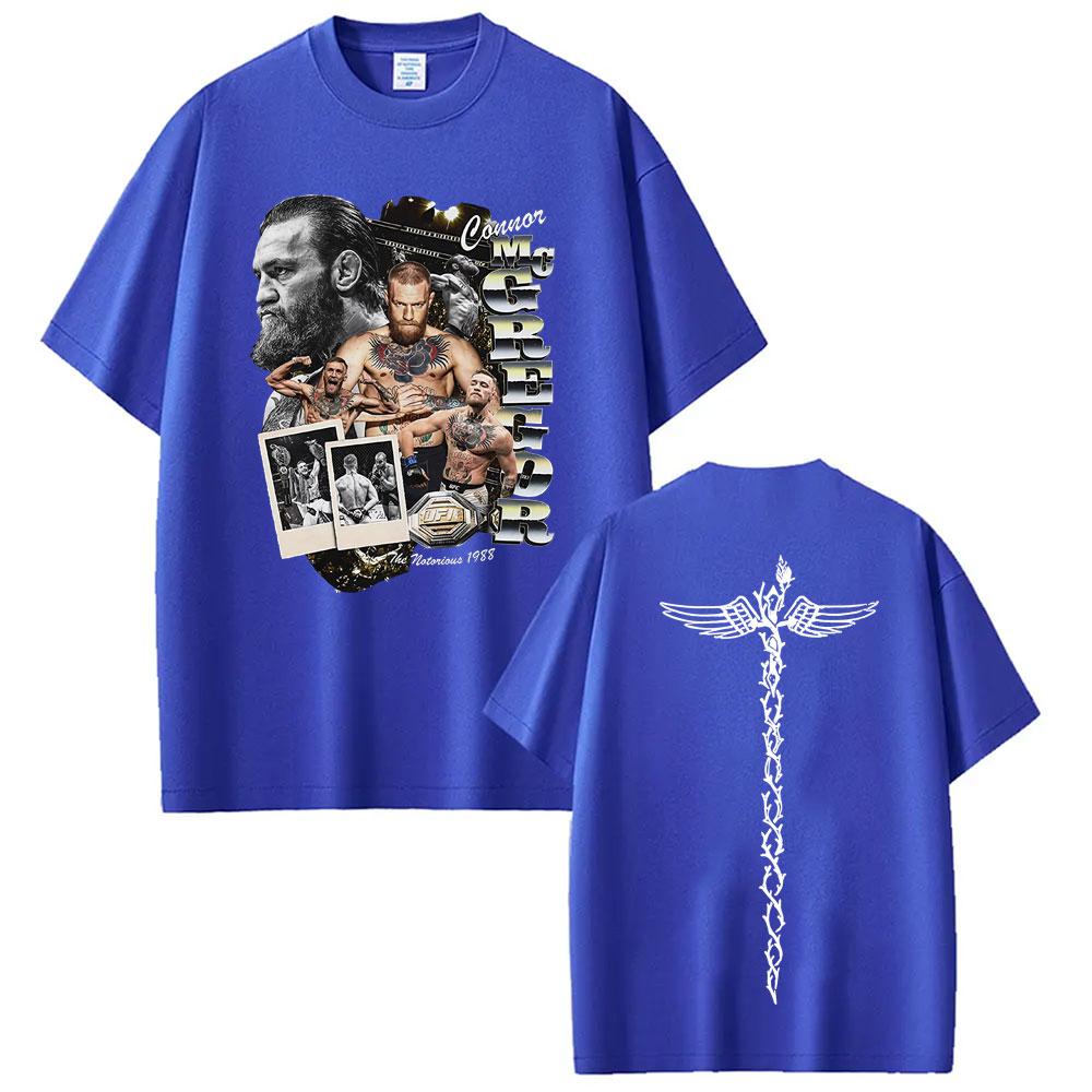Conor Mcgregor The Notorious Maglietta Grafica Vintage Unisex Moda Donna Gotica Magliette Oversize Top Estivi 100% Cotone Maglietta