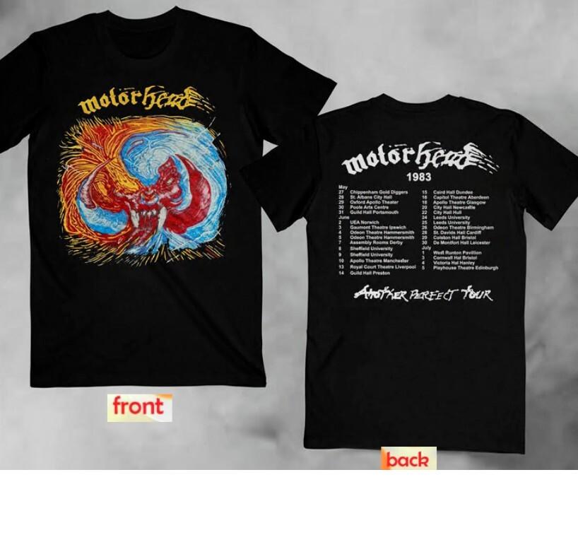 Perfect Motorhead 1983 Tour Another Vintage Tee TShirt Black Double Side Unisex T-Shirt XXL