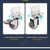 4pcs L-shaped Furniture Casters Wheels Soft Rubber Swivel Caster Quite Roller Wheels for Trolley Baby Crib Bed Wheels Accessory
