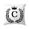 A-Z Crown Letters Decorative Cushions Pillowcase Polyester Cushion Cover Throw Pillow Sofa Decoration Pillowcover Home Decor