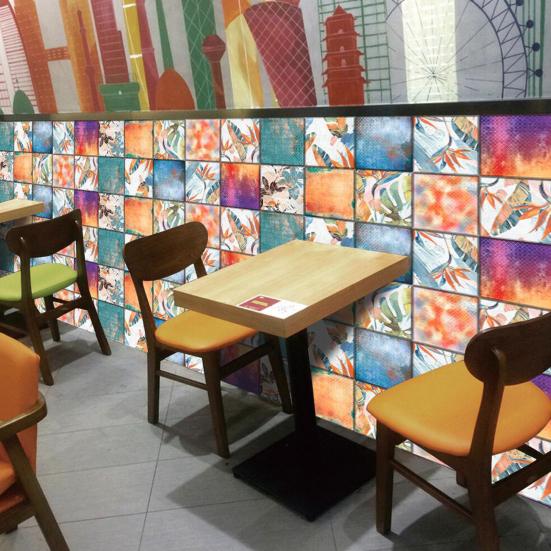 10Pcs Practical Wall Sticker Waterproof Durable Abstract Pattern Mural Decal