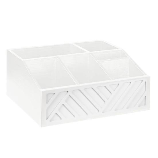 Rustic Wood Paper Plate Dispenser Utensil Holder Kitchen Organization Rack