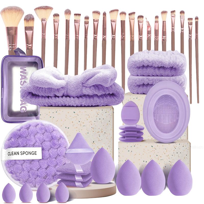 Premium 49-Piece Makeup Brushes Set Synthetic Bristles Wood Handles Travel-Friendly Face Eyes Application Includes 30 Brushes +