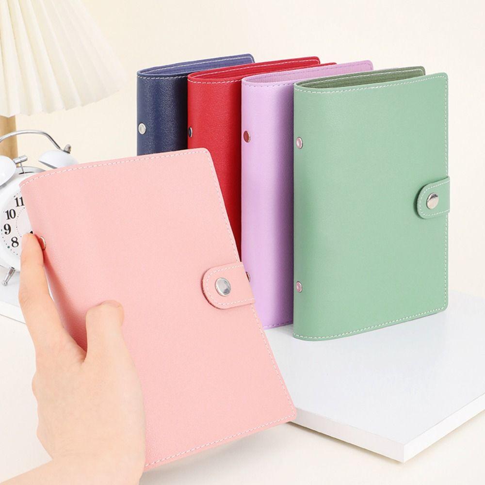 Macaron Money Organizer PU Leather Loose-leaf Notebook Durable Cash Saving Planner  Planner