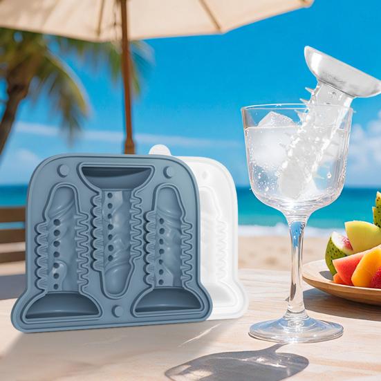 Silikonová forma na ledové kostky Rozmarná forma na led s víkem Bez BPA Výrobník ledových koulí vtipných tvarů na koktejly, pivo, kávu