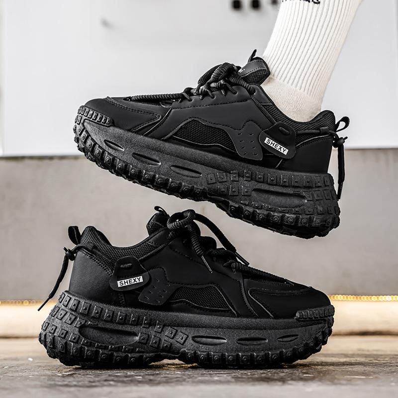 New Fashion Men 's Four Seasons Comfortable Thick Sole Shoes Students BoysTrending Soft Sole Breathable Casual Running Sneakers
